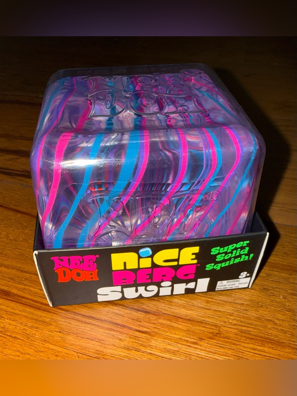 NeeDoh! Nice Berg Swirl Super Solid Squish - Pink & Blue